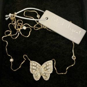 Cote D’Argent Butterfly Necklace Sterling Silver